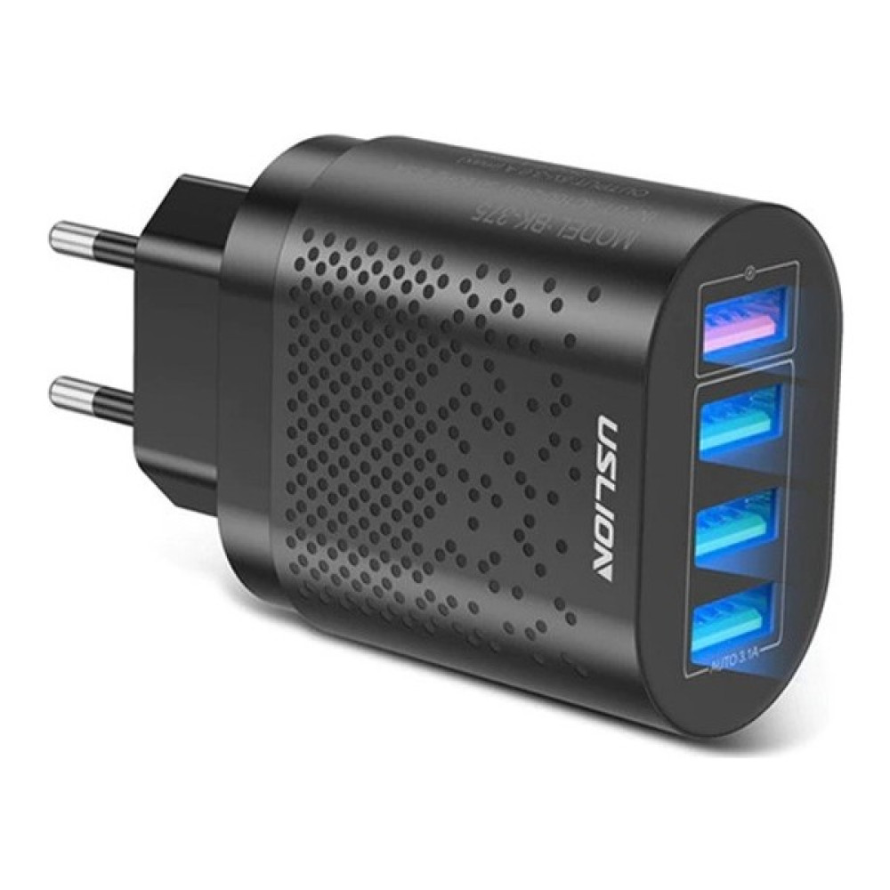 Uslion 4 Port 48W Qc 3.0 Hızlı Şarj Başlık Adaptörü - Siyah Cep Telefonu Şarj Cihazı Fiyatı