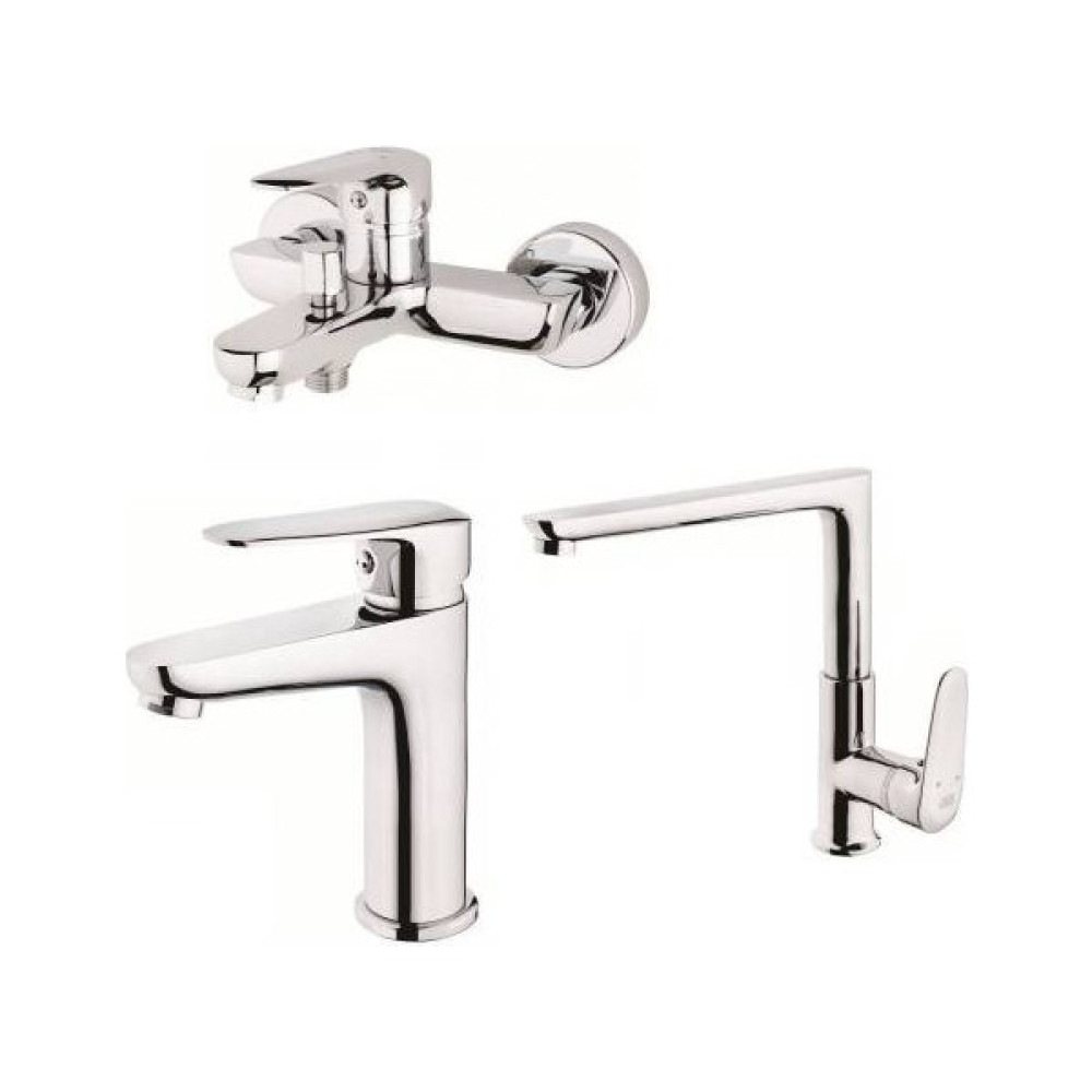 Üso Armoni Lüx Evye Mutfak Bataryası + Lüx Lavoba Bataryası+ Lüx Banyo Bataryası Üso Bataryalar Fiyatı