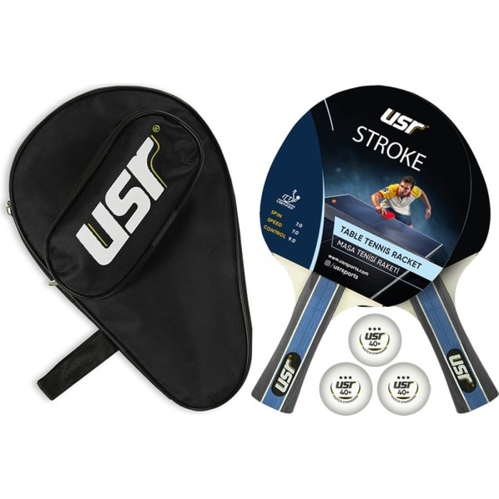 USR Stroke-Match Masa Tenisi 2 Raket + 3 Top + Kılıf Set Tenis & Badminton Fiyatı