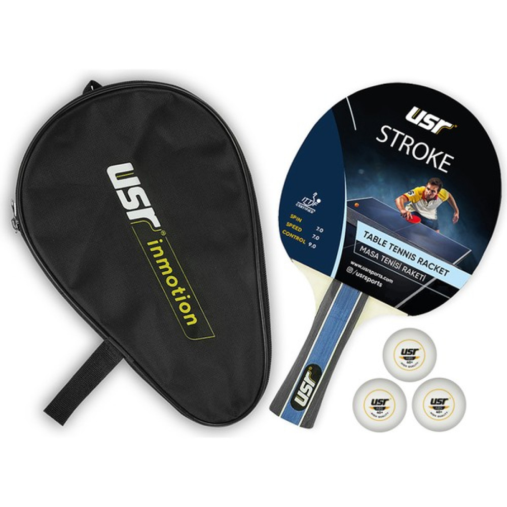 USR Stroke-RC Masa Tenisi Raket + 3 Top + Kılıf Set Tenis & Badminton Fiyatı