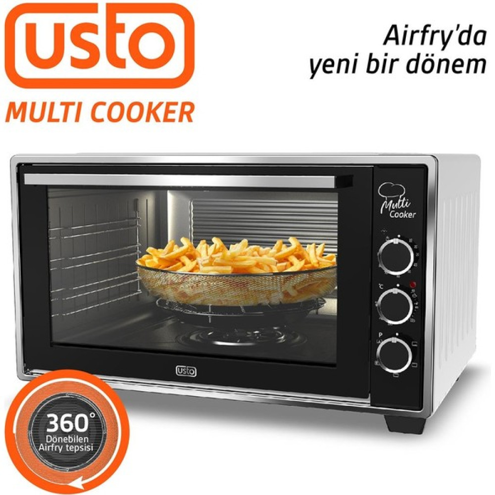 Usto 2105 Airfry Özellikli 50lt Multi Cooker Midi Fırın Beyaz Mini / Midi Fırınlar Fiyatı