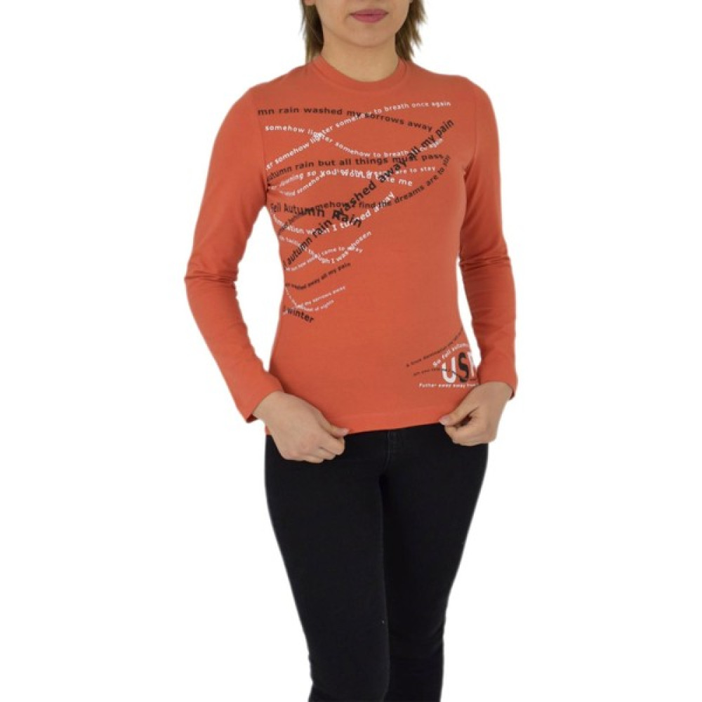 Ustop Jeans Kadın Bisiklet Yaka Mevsimlik Öksüz Kol Sweatshirt 7340 BGL-ST02500 Bayan Sweatshirt Fiyatı