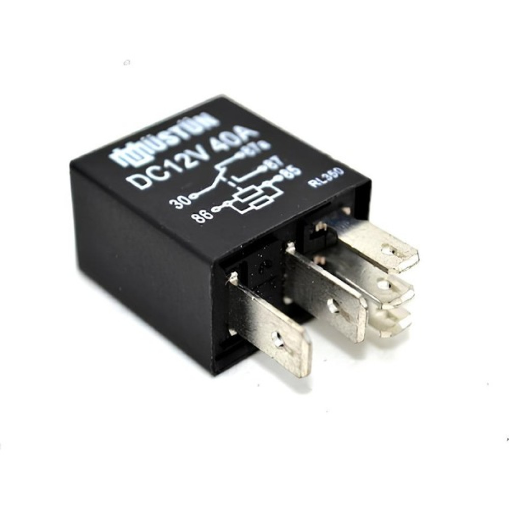 Üstün Mikro Röle 12V 40A 5p 5 Fişli Terminalli Dirençli Çift Platin Röle Fiyatı
