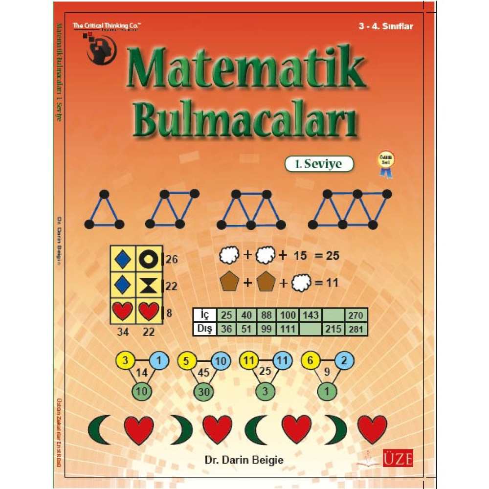 Üstün Zekalılar Enstitüsü Matematik Bulmacaları 1. Seviye Zihinsel Gelişim Kitapları Fiyatı