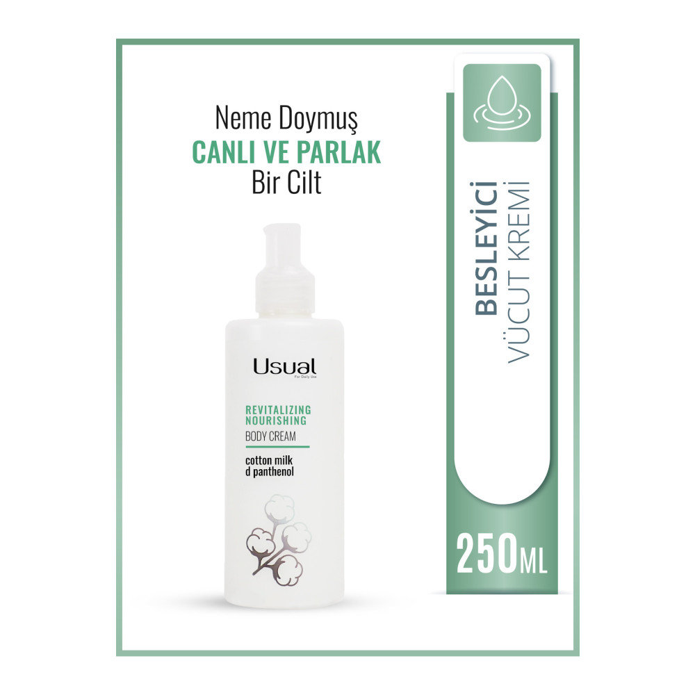 Usual Canlandırıcı & Besleyici ve Nemlendirici Cotton Milk Vücut Kremi 250 ml Vücut Losyonu ve Nemlendiricileri Fiyatı