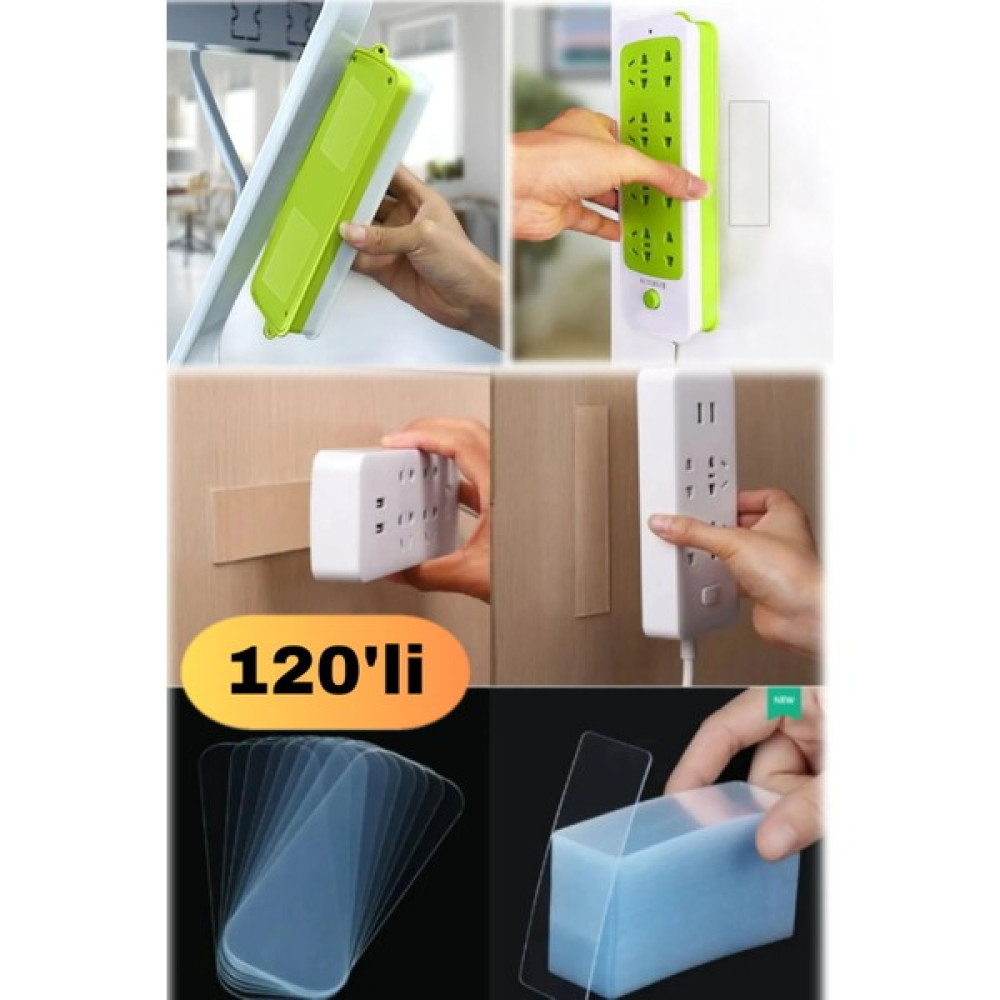 Utelips 120'LI Çift Taraflı Yapışkan Nano Bant Yeniden Kullanılır Iz Bırakmaz Çerçeve Çivisiz Yapıştırma Selobant Fiyatı