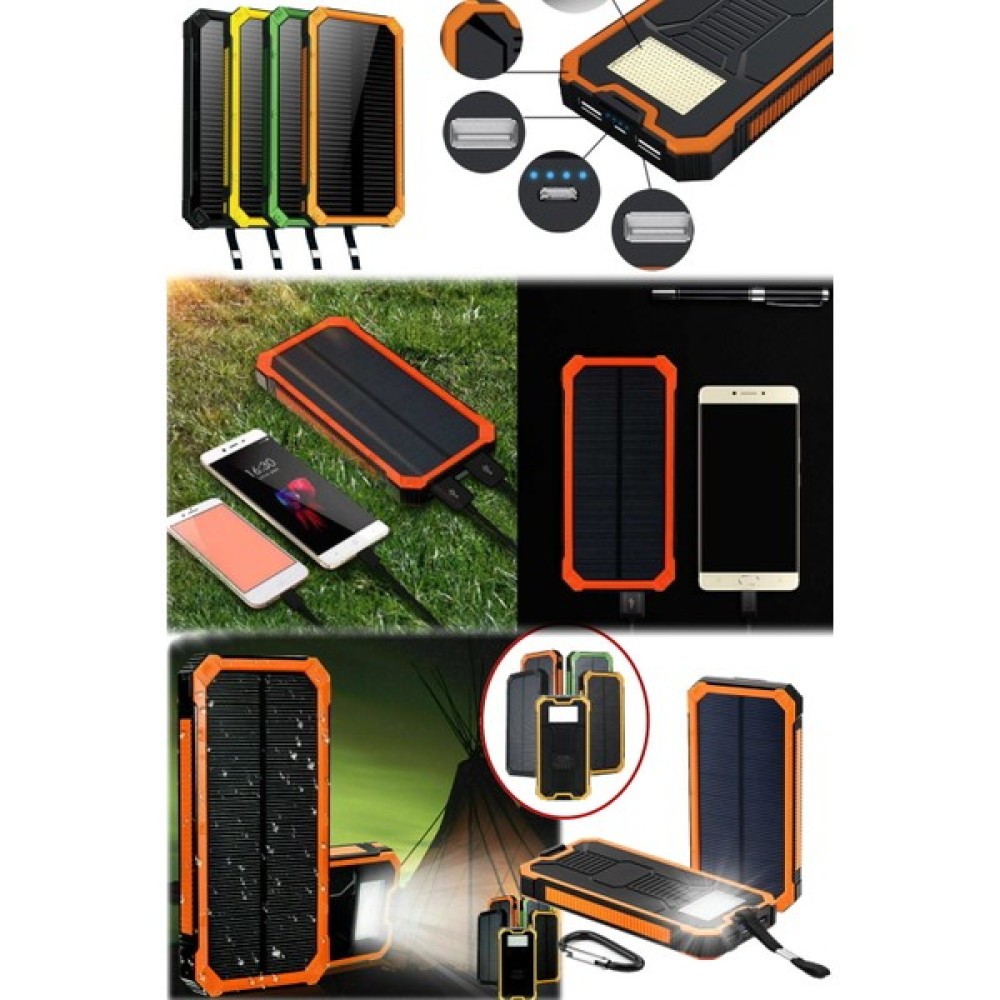Utelips 18.000 Mah Arkası Ledli Solar Güneş Enerjili Telefon Şarj Eden Powerbank Kendiliğinde Şarj Olan Şarj Taşınabilir Şarj Cihazı - Powerbank Fiyatı