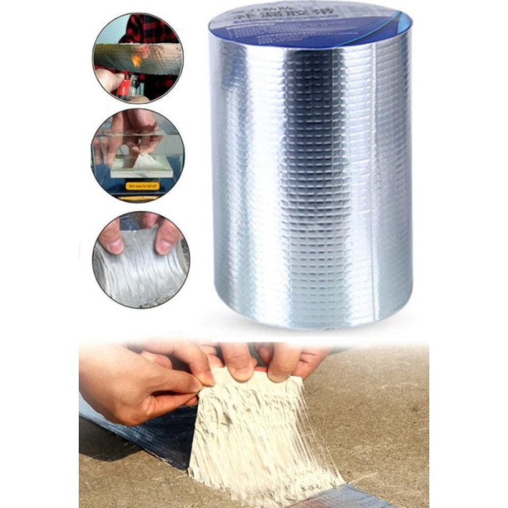 Utelips 2 Metre x 10 cm Boru Fanyans Mermer Pimaş Tesisat Alüminyum Izolasyon Bandı Tamir Seti Uzun Gri Pro Selobant Fiyatı