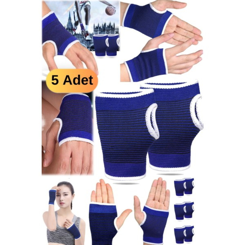 Utelips 5 Çift Spor Bandı Statik El Bilek Ateli Elastik Destek Bandajı Bandı Sporcu Bilekliği Halter Fitness Bisiklet Aksesuarları Fiyatı