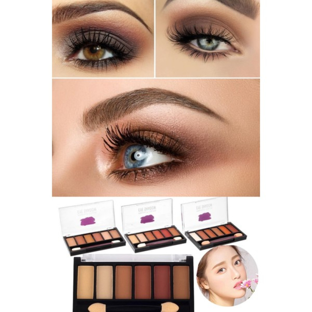 Utelips 6'lı Göz Üstü Far Paleti Kaliteli Set Soğuk Kahve ve Kaliteli Far Paket Seti Make Up Kutulu Fırçalı Göz Farı Fiyatı