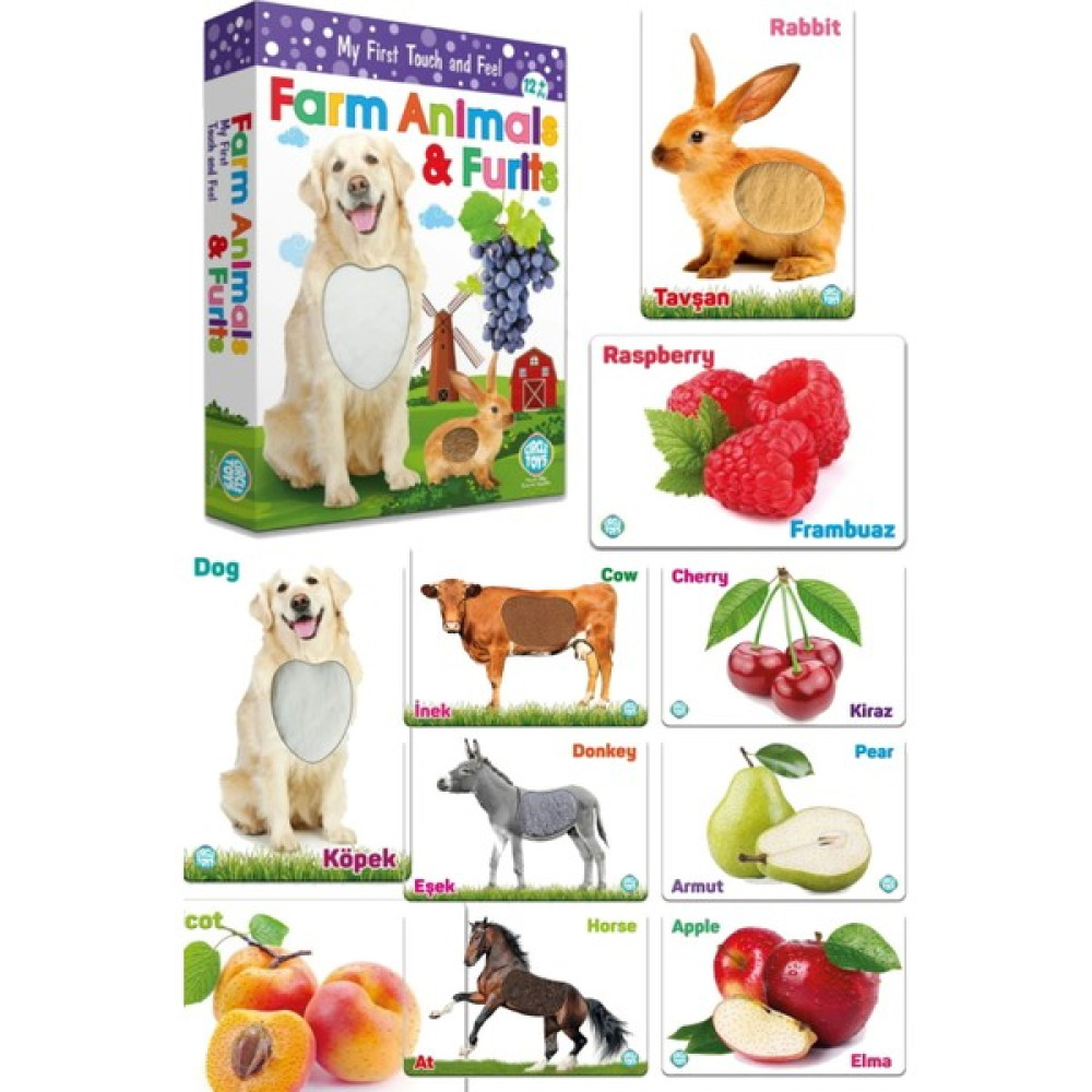 Utelips Bebekler Için Doku Algılama Hediyelik Çiftlik Hayvanları Görsel 18 Kartlı Dokun Hisset Tanı Kart Set Eğitici Oyuncak Fiyatı