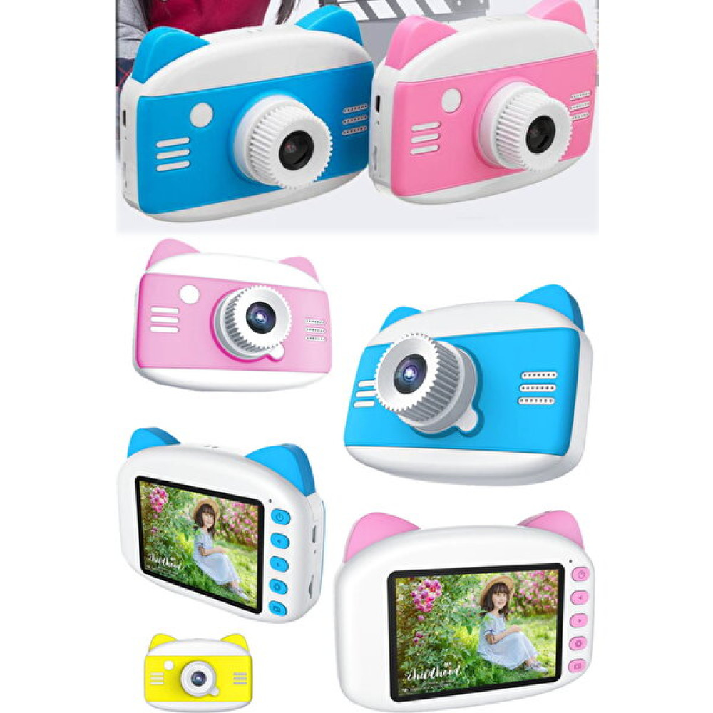 Utelips Büyük Ekranlı Kedi Kulaklı Hediyelik Çocuk Fotoğraf Makinesi Video Kayıt Sd Kart Girişli Yeni Nesil Dijital Fotoğraf Makineleri Fiyatı