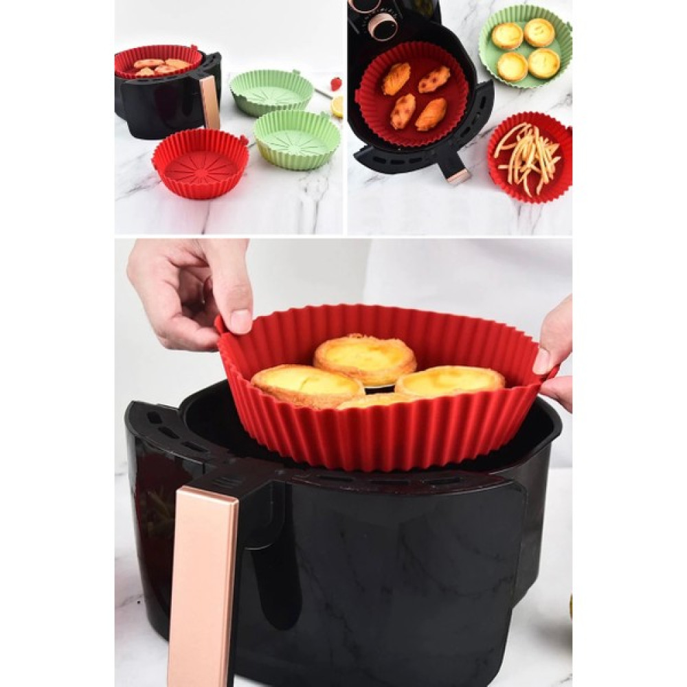 Utelips Hava Fritöz Silikon Tencere Sepet Astar Mat Fırın Fırın Tepsisi Yapışmaz Yemek Kabı Tavuk Airfryer Kek Kalıpları Fiyatı