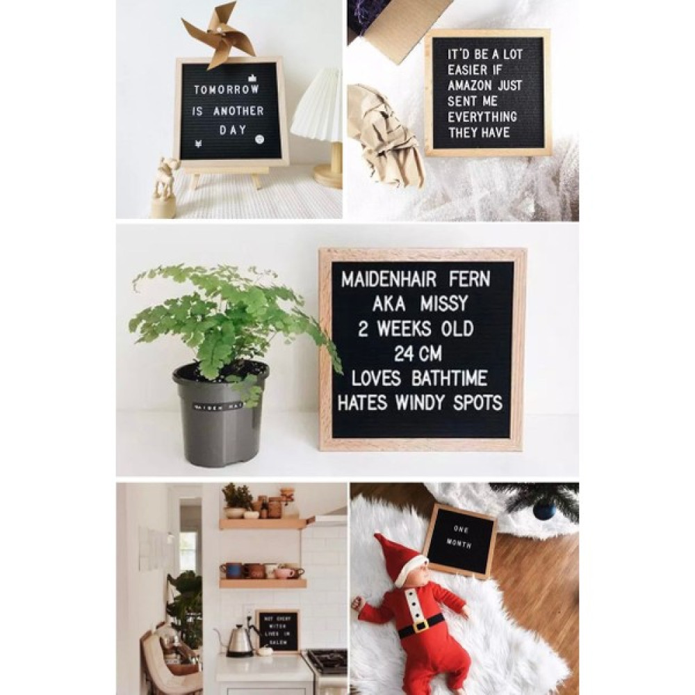 Utelips Kahve Dükkanı Menü Ekranı Keçe Mesaj & Not Panosu 25 x 25 cm Retro Ahşap Mesaj Tahtası Dekor Panosu Pano Fiyatı