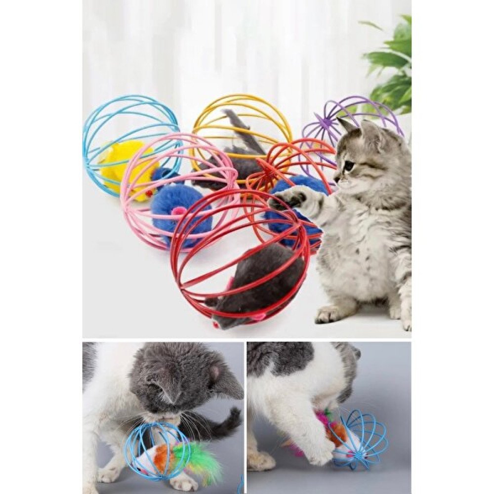 Utelips Kedi Mahkum Fare Oyuncak Tam Renkli Kafes Fare Komik Kedi Oyuncak Fare Oyuncak Evcil Oyuncağı Topu Evcil Hayvan Ürünleri Fiyatı