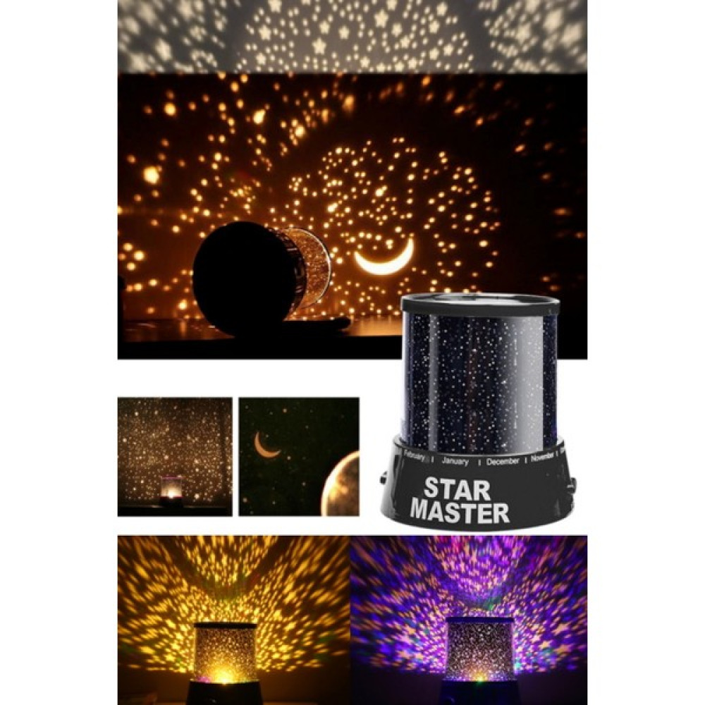 Utelips Romantik Efsane Lamba Abajurlu Lamba Dekoratif Gökyüzü Ay Görünümlü Işıklı Star Master Gece Lambası - Beyaz Gece Lambası Fiyatı
