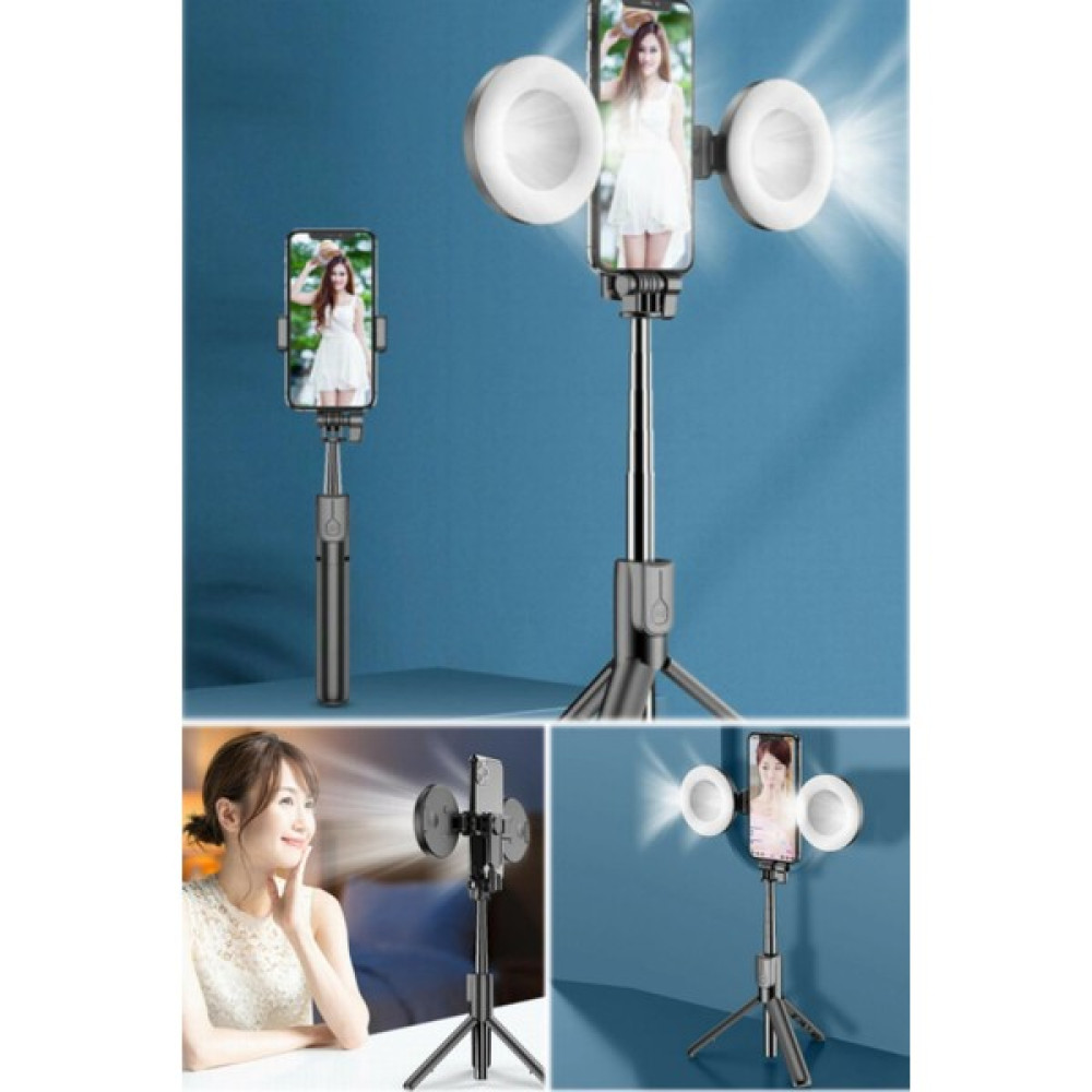 Utelips Selfie Stick Tripod LED Yüzük Işığı Uzatılabilir Canlı Stand 3'e 1 iPhone Android Selfie Aydınlatma Tripodlar Fiyatı
