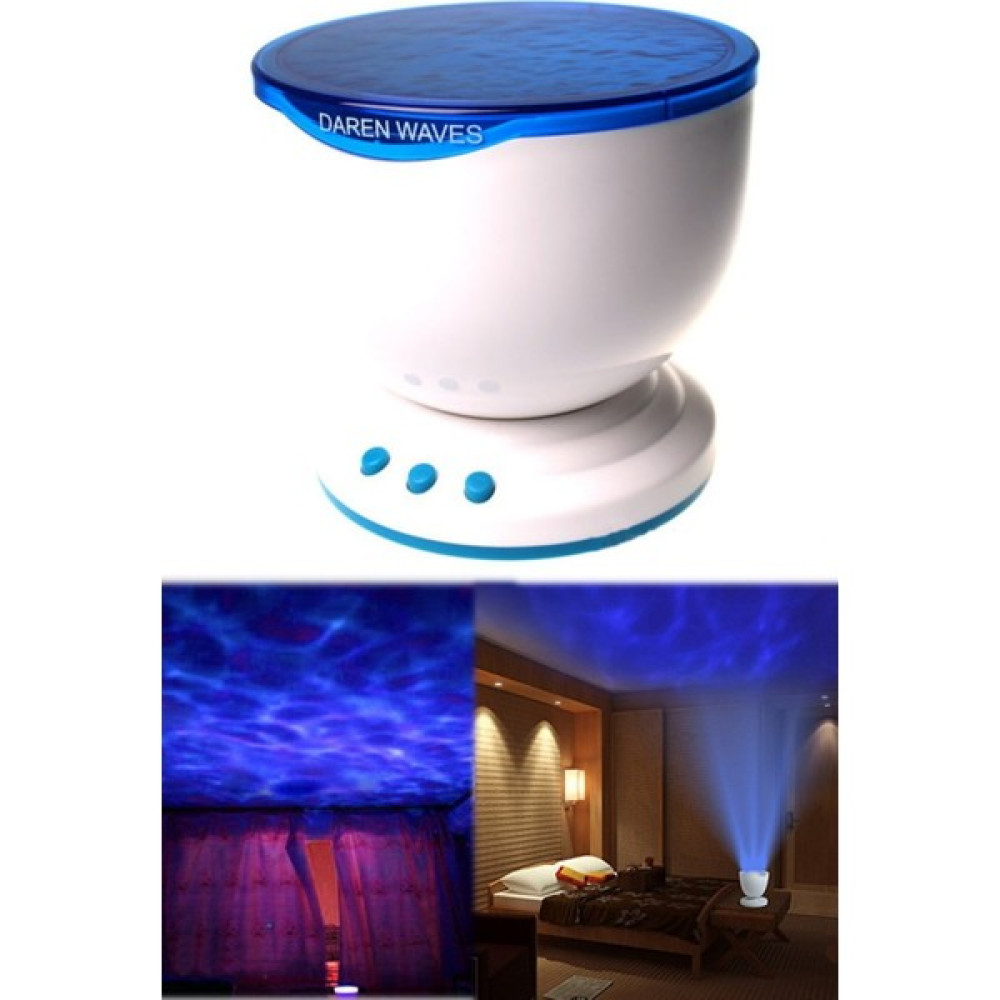 Utelips Tavanda Mavi Deniz Dalgası Okyasun Hissiyatı Yaratan Oda Gece Aydınlatması Dekoratif Lamp Pilli LED - Beyaz Gece Lambası Fiyatı