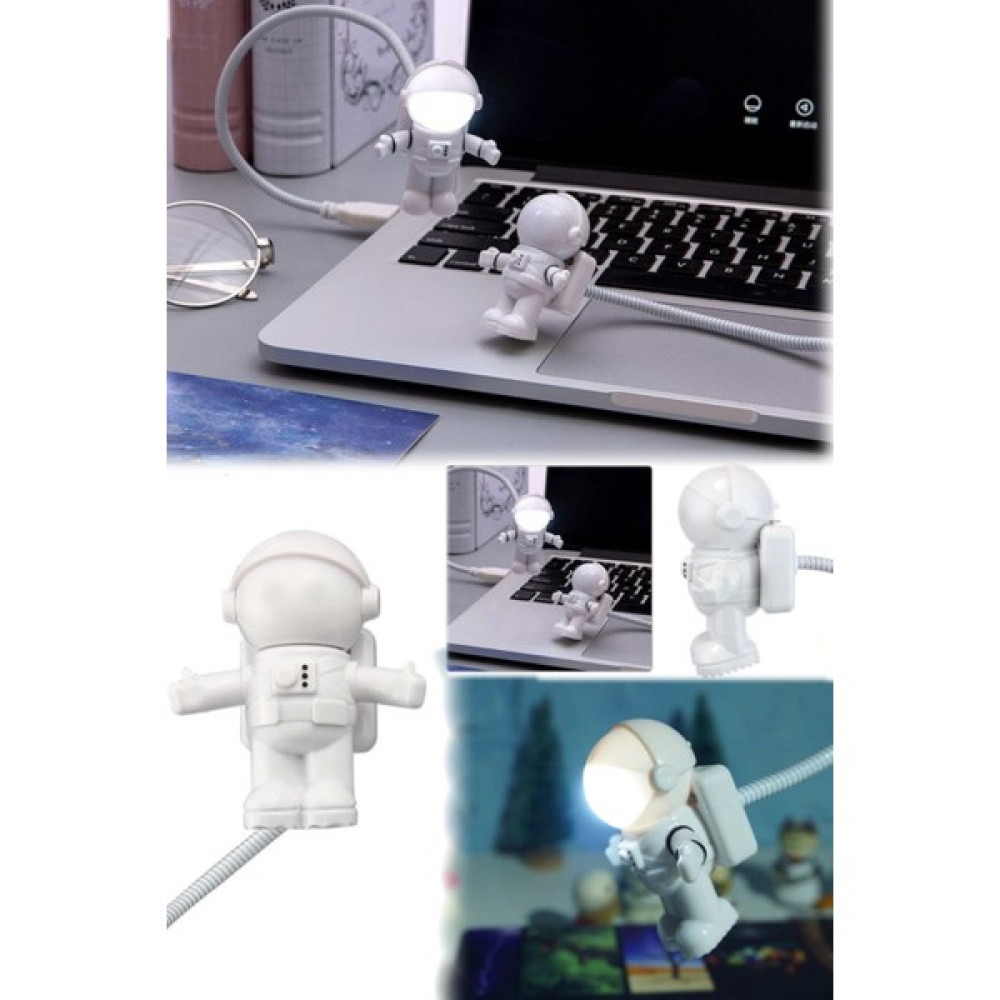 Utelips Uzay Konseptli Dekoratif USB Girişli Spiral Hortumlu Astronot Başlıklı Lamba Işıklandırma Aydınlatma - Beyaz Gece Lambası Fiyatı