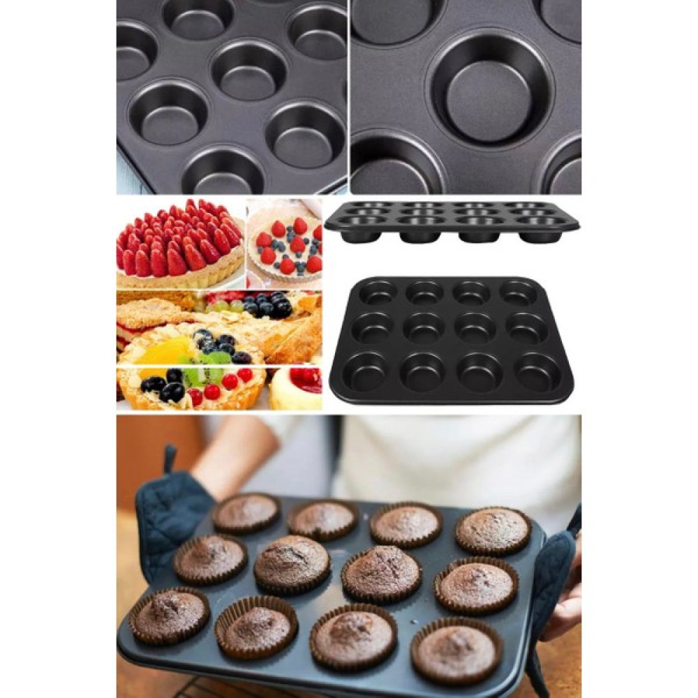 Utelips Yapışmaz Muffin Kek Kalıbı 12 Bölmeli Bakeware & Muffin & Tart & Cupcake Kek Kalıbı Metal Kek Standı Kek Kalıpları Fiyatı