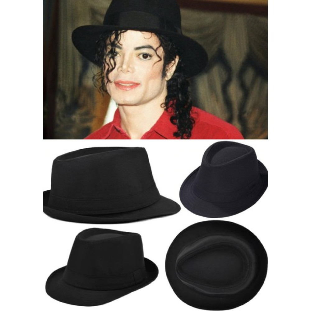 Utelips Yetişkin Boy Siyah Renk Şeritli Michael Jackson Fötr Şapka Dansçı Kaliteli Siyah Michael Şapkası Şık Bebek Şapkası Fiyatı