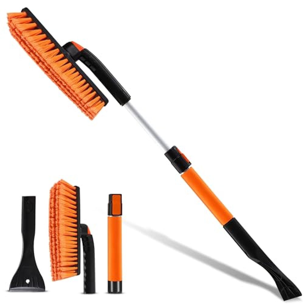 Utopia Home 37” Extendable Snow Brush and Ice Scraper for Car, Truck and SUVs Windshield with Ergonomic Foam Grip, Pivoting Brush Head