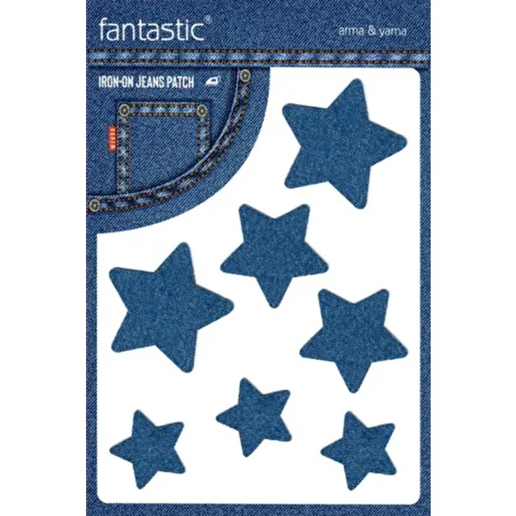 Ütü ile Yapışan Kot Arma Patch Kot Yaması Denim Jeans Onarım & Dekoratif Amaçlı Yıldız (Indigo Mavi) - İndigo Giyim & İç Giyim Fiyatı
