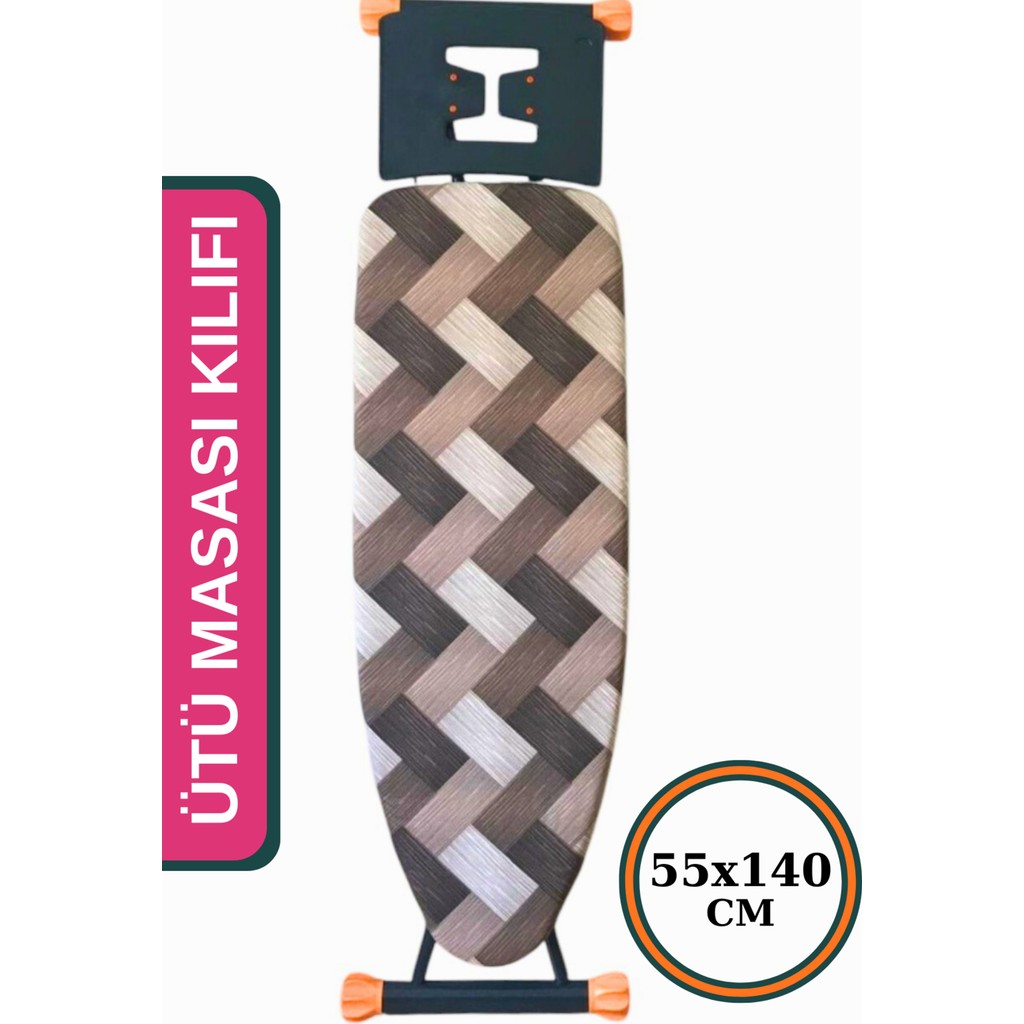 Ütü Masası Kılıfı Büyük Boy Ipli Stoperli Keçeli Kılıfı Örtüsü Bezi 55X140CM Brown Aura Ütü Masaları ve Aksesuarları Fiyatı