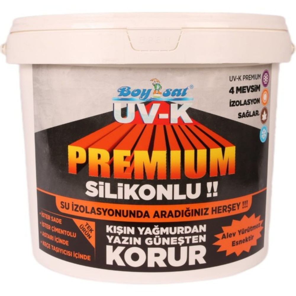 Uv-K Premium Silikonlu Su Izolasyon Boyası 3 Kg. - 3 kg Dış Cephe Yalıtım Malzemeleri Fiyatı