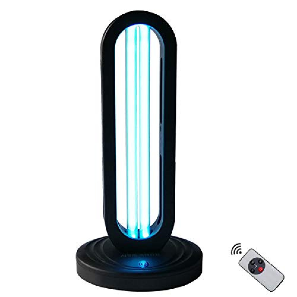 UV Light disinfection Lamp with Ozone for Odor Room Air Purification (Remote Control Included) 99.99% Sanitization Rate White Fluorescent Premium 38W 110V