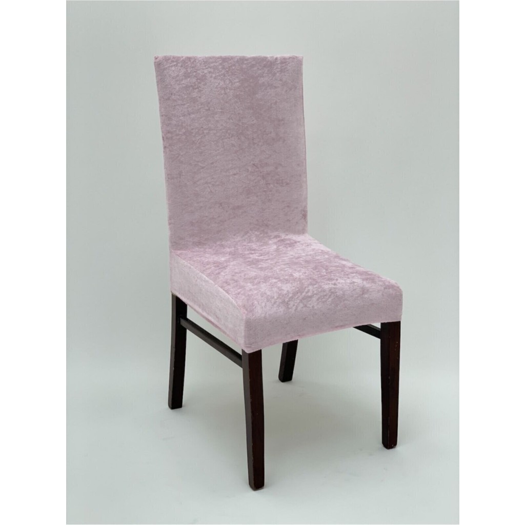 Uy Style Tekstil Uy Style Kadife Sandalye Kılıfı ,sandalye Örtüsü Lastikli , 1 Adet - Pudra - 35 x 50 cm Standart Sandalye Fiyatı