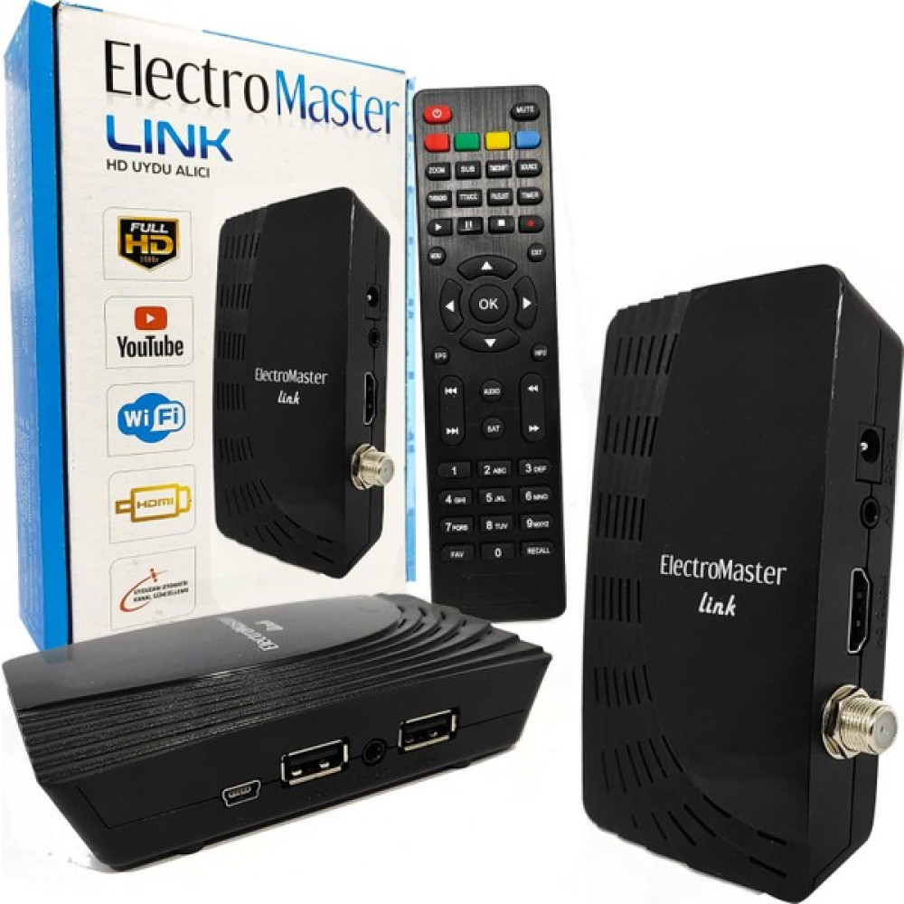 Uydu Alıcı Mini Full Hd Wıfı Youtube Electro Master-Lınk Uydu Alıcıları Fiyatı