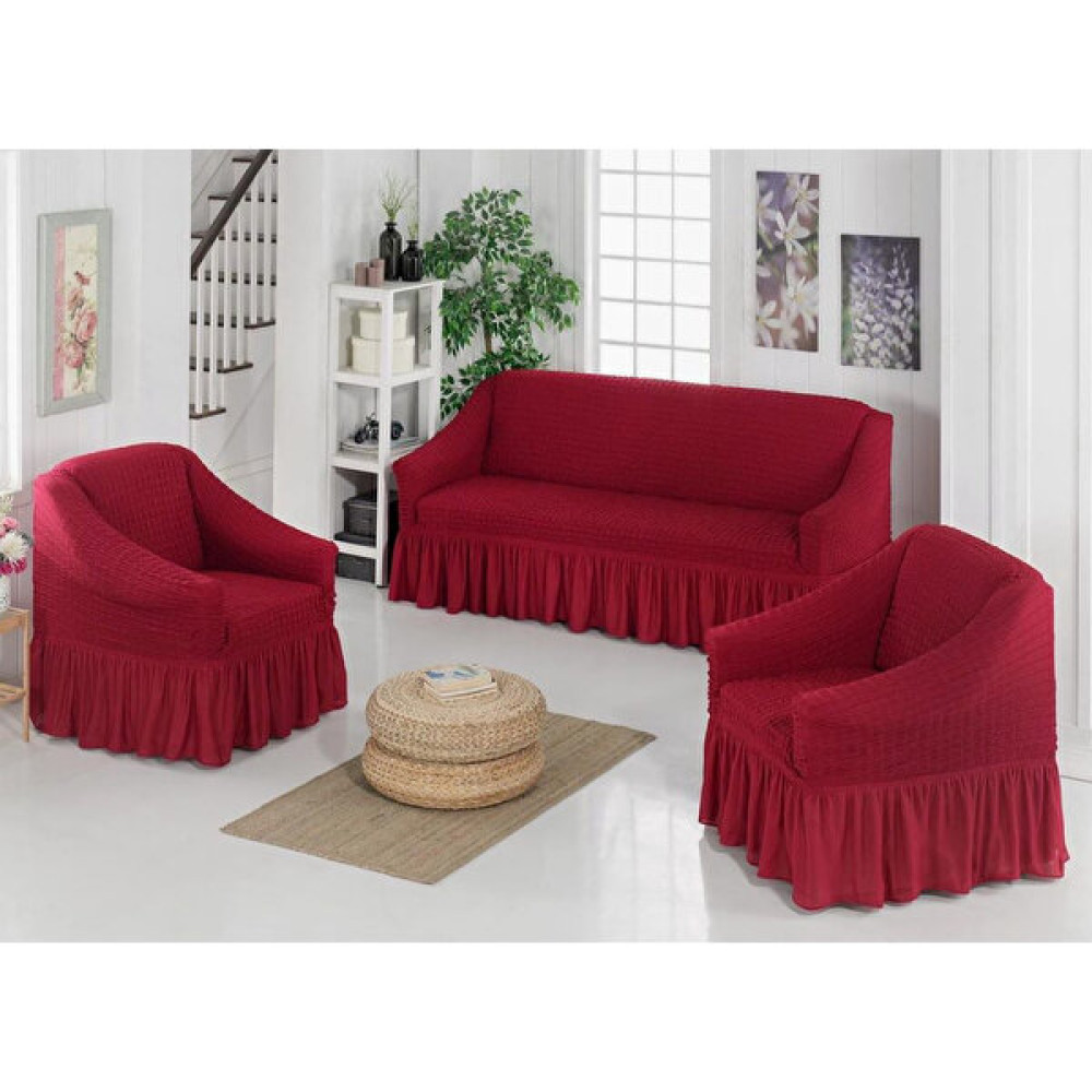 Uygar Home Kadife Sandalye Kılıfı/ Sandalye Örtüsü - Bordo Koltuk & Kanepe Örtüsü Fiyatı