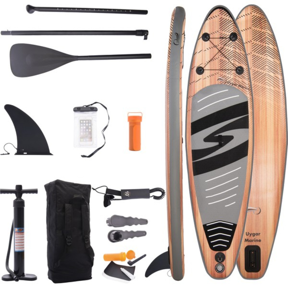 Uygar Marine İsup Stand-Up Paddle Board Çift Kat Pvc 305X80X15 Cm Gri & Kahverengi Dalış Malzemeleri Fiyatı