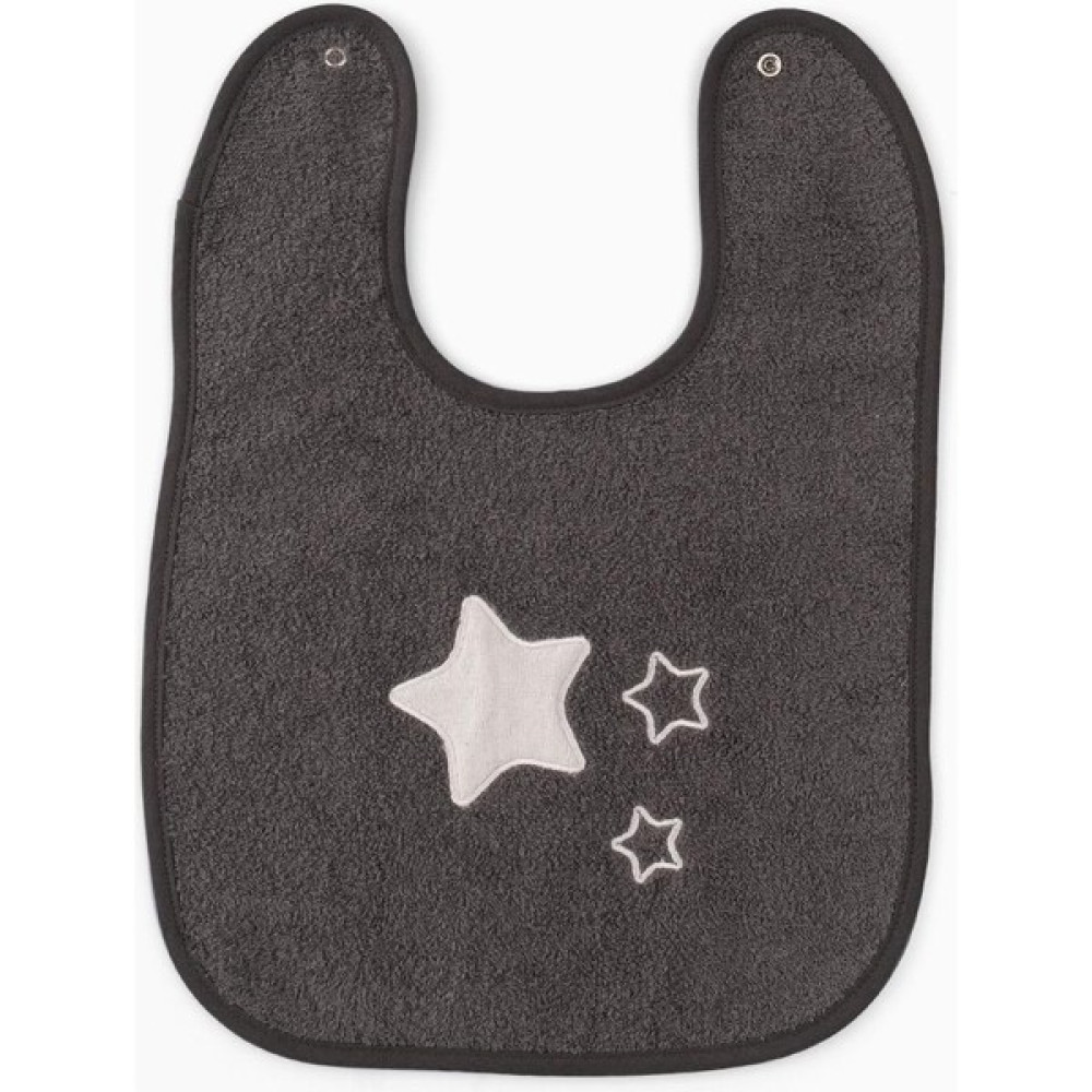 Uygun Bebe Büyük Boy Havlu Mama Önlüğü 27X37 cm 3 Yıldız Nakışlı Antrasit - 0 - 3 Yaş - Gri Mama Önlüğü Fiyatı