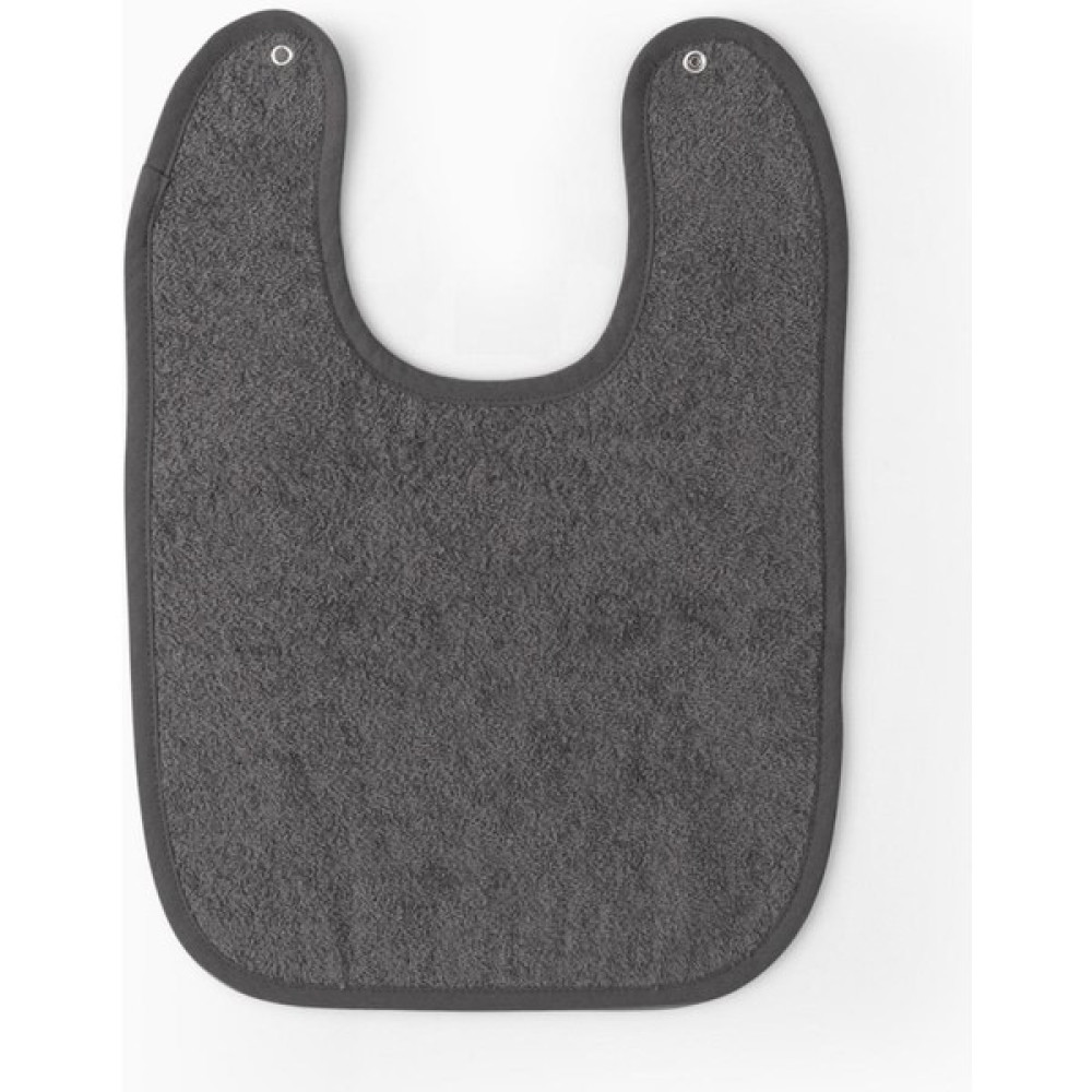 Uygun Bebe Büyük Boy Havlu Mama Önlüğü 27x37 cm Antrasit - 1 - 3 Yaş Mama Önlüğü Fiyatı