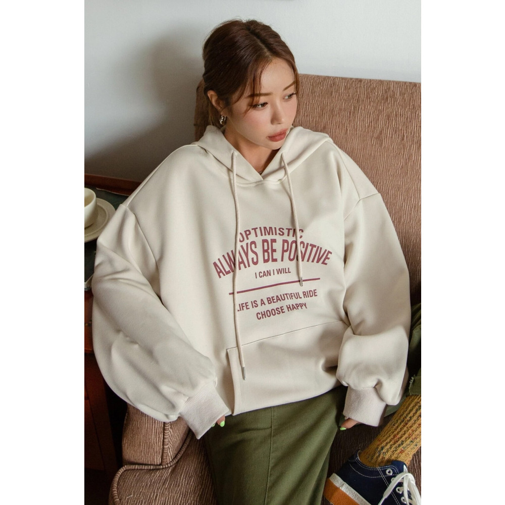 uyguntarz Unisex Always Be Positive Baskılı Sweatshirt L Beden Bayan Sweatshirt Fiyatı