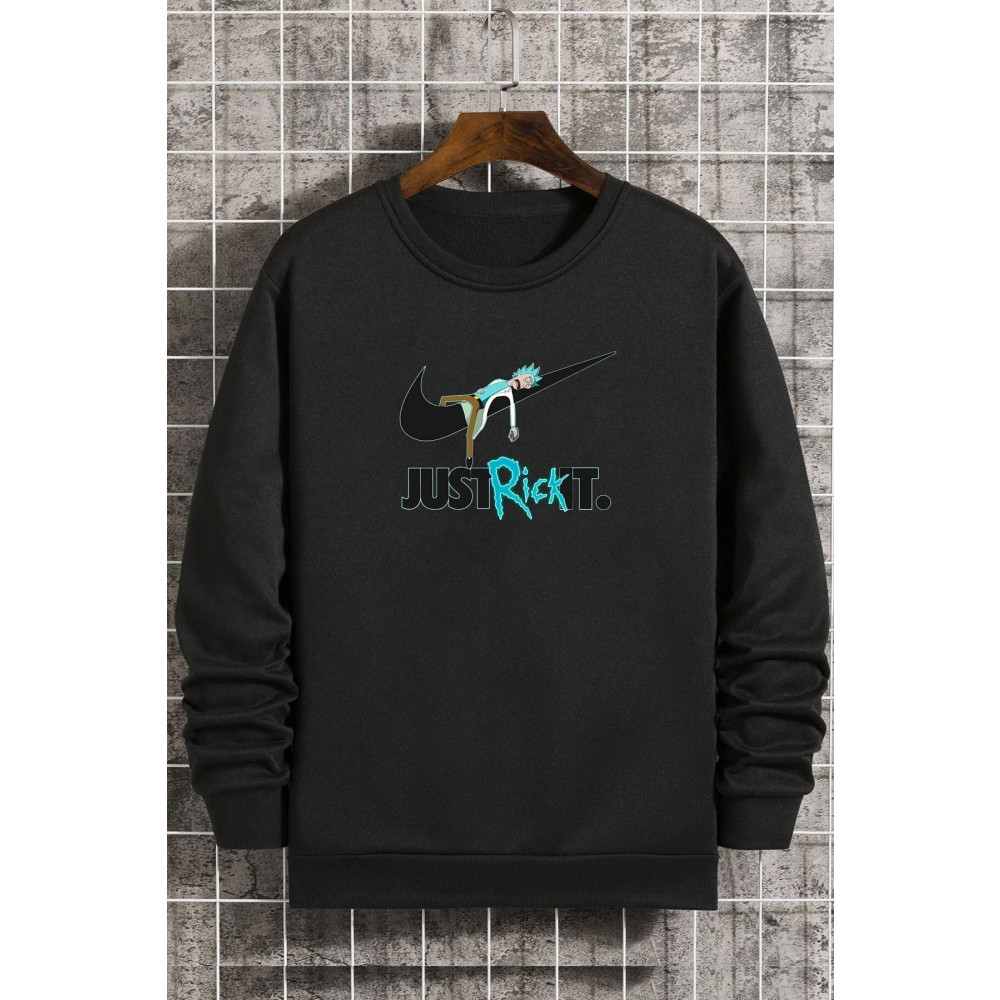 uyguntarz Unisex Just Baskılı Bisiklet Yaka Sweatshirt XXL Beden Bayan Sweatshirt Fiyatı