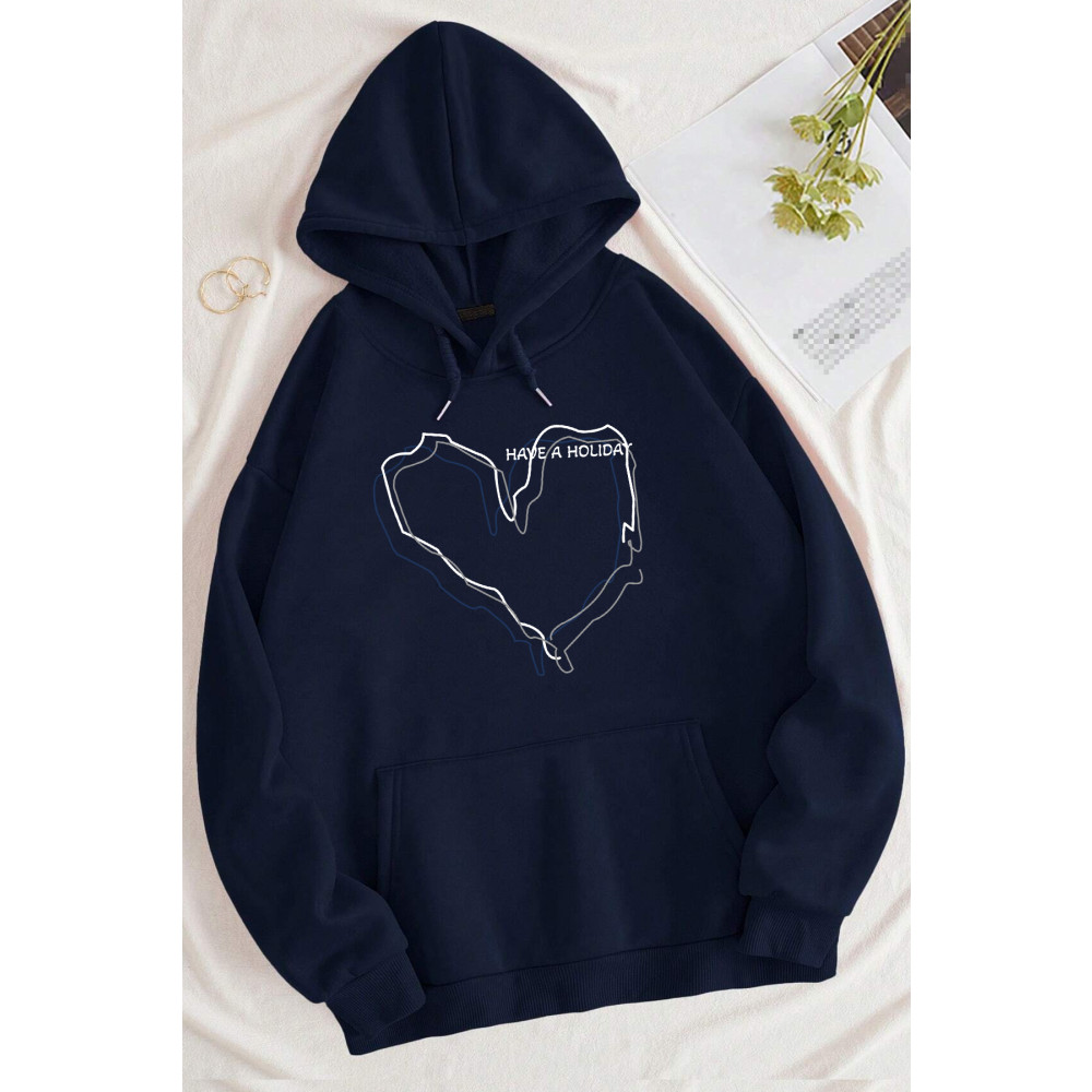 uyguntarz Unisex Oversize Holiday Baskılı Sweatshirt S-M Beden Bayan Sweatshirt Fiyatı