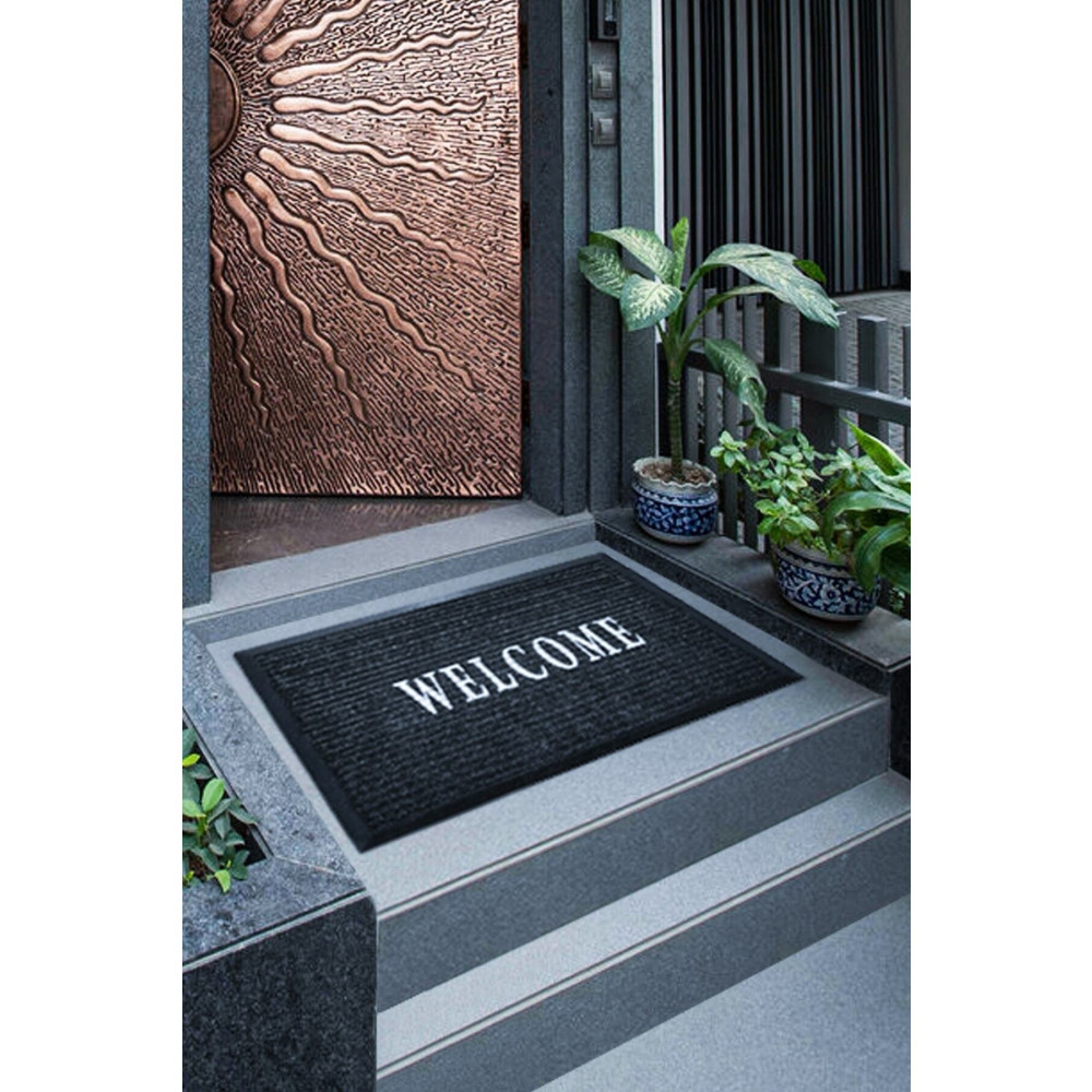 Uygur Home Toz Ve Nem Alıcı Welcome Yazılı Kapı Önü Paspas 45 X75 Pvc Lux Halılı 45 x 75 Beden Paspas Fiyatı