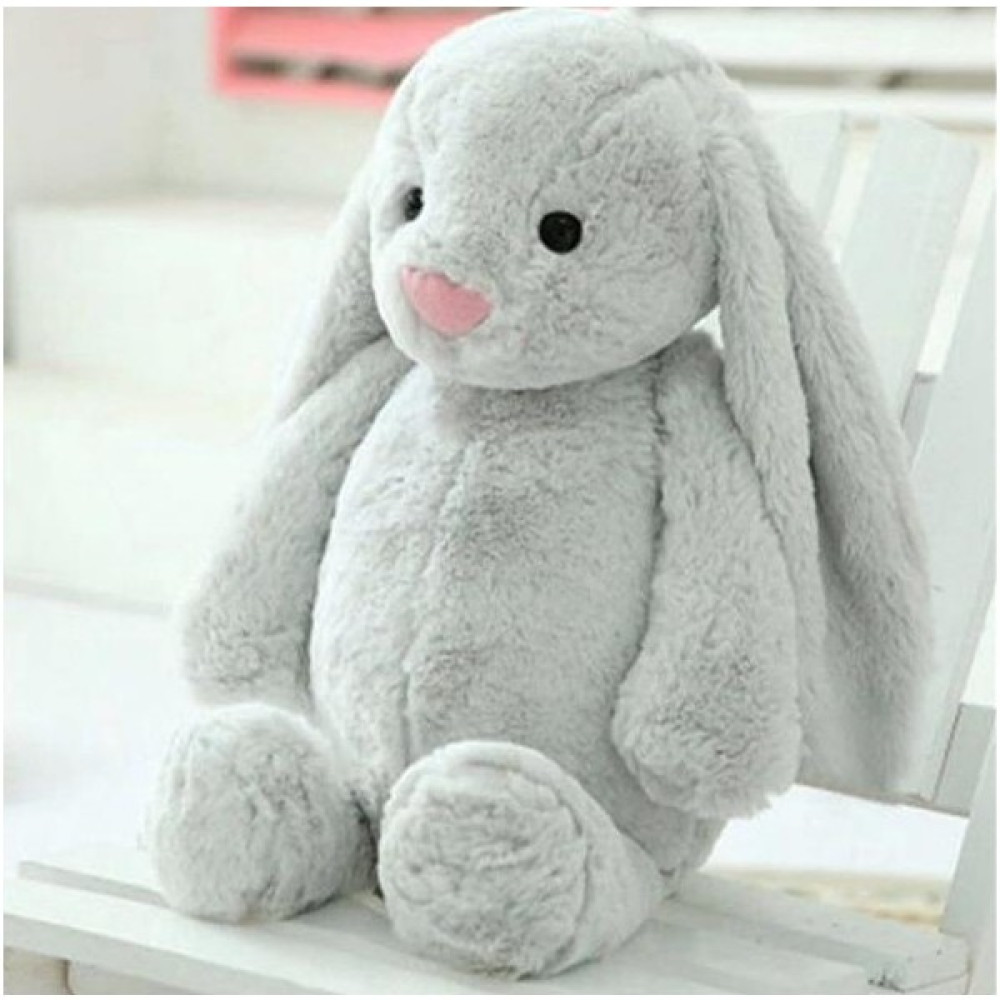 Uyku Arkadaşım Uzun Kulak Bunny Peluş Tavşan 65 cm - Gri Bebek Oyuncakları Fiyatı