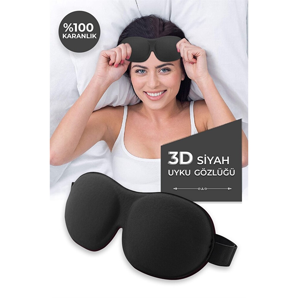 Uyku Gözlüğü Uyku Bandı 3D Uyku Gözlüğü Siyah Yastık Fiyatı