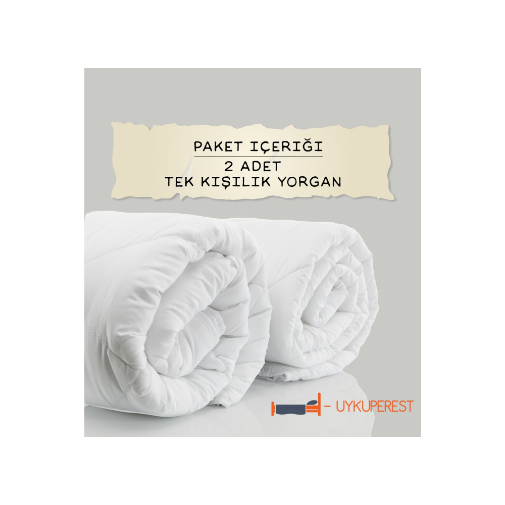 UYKUPEREST 2 Adet Microfiber Tek Kişilik Yorgan - 2li Microfiber Tek Kişilik Yorgan Seti - Rollpack Yorgan Fiyatı
