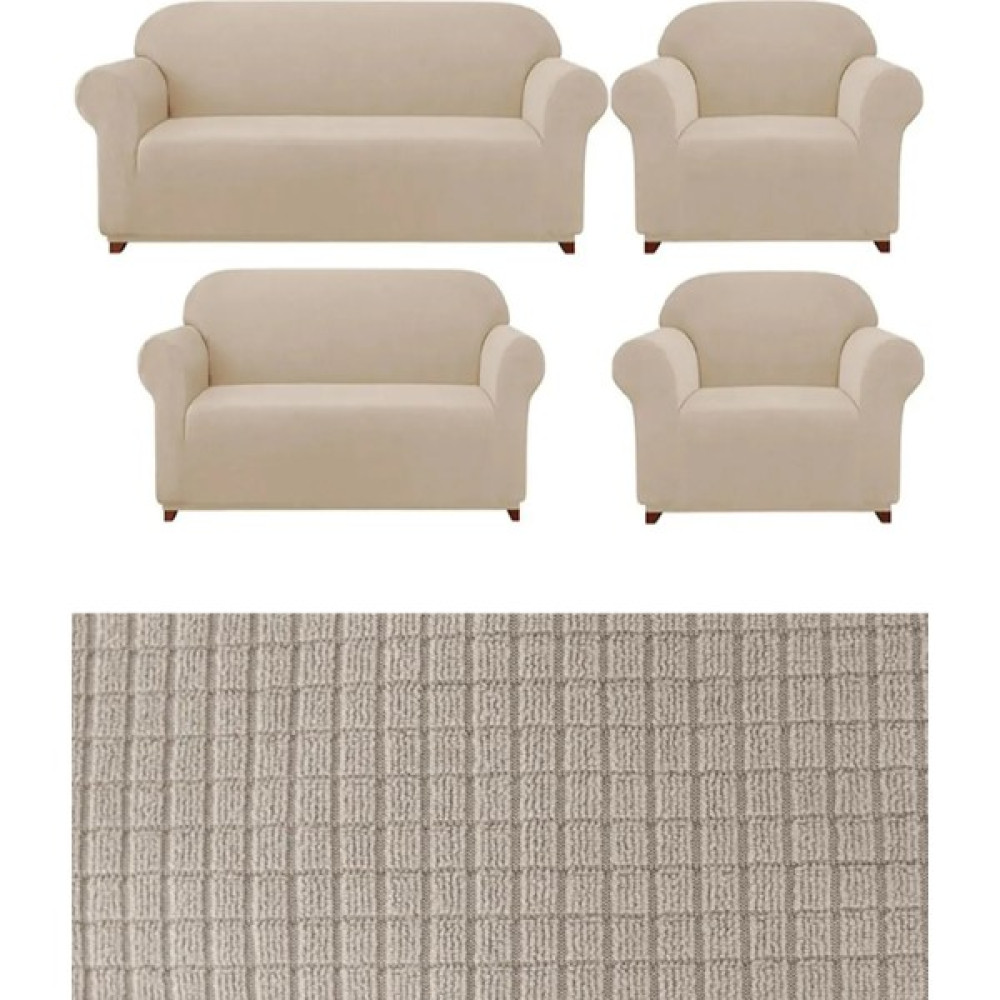 Uytm Likrali Pitikare DESEN(3211) Koltuk Kılıfı Lastikli Esnek Koltuk Kanepe Çekyat Örtüsü Bambu - 180 x 230 cm - Vizon Koltuk & Kanepe Örtüsü Fiyatı