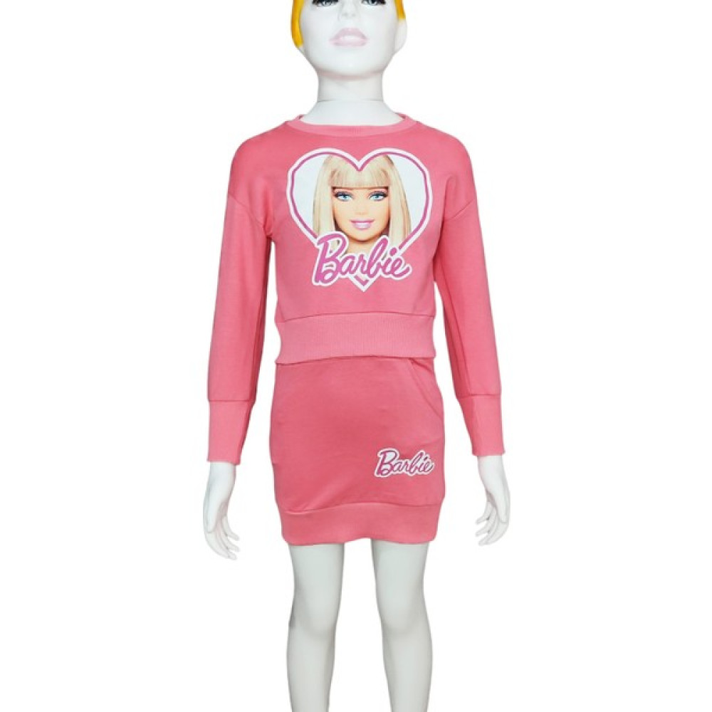 Uz Giyim Aksesuar Barbie Dijital Baskılı Etek Sweatshirt Takım Kız Çocuk Giyim Takımı Fiyatı