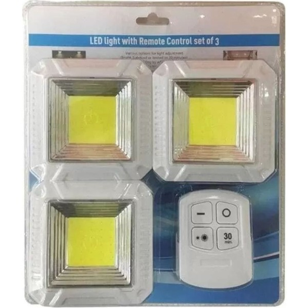 Uzaktan Kumandalı Pilli Kare Spot LED Lamba Parlak Beyaz Işık Spot Fiyatı