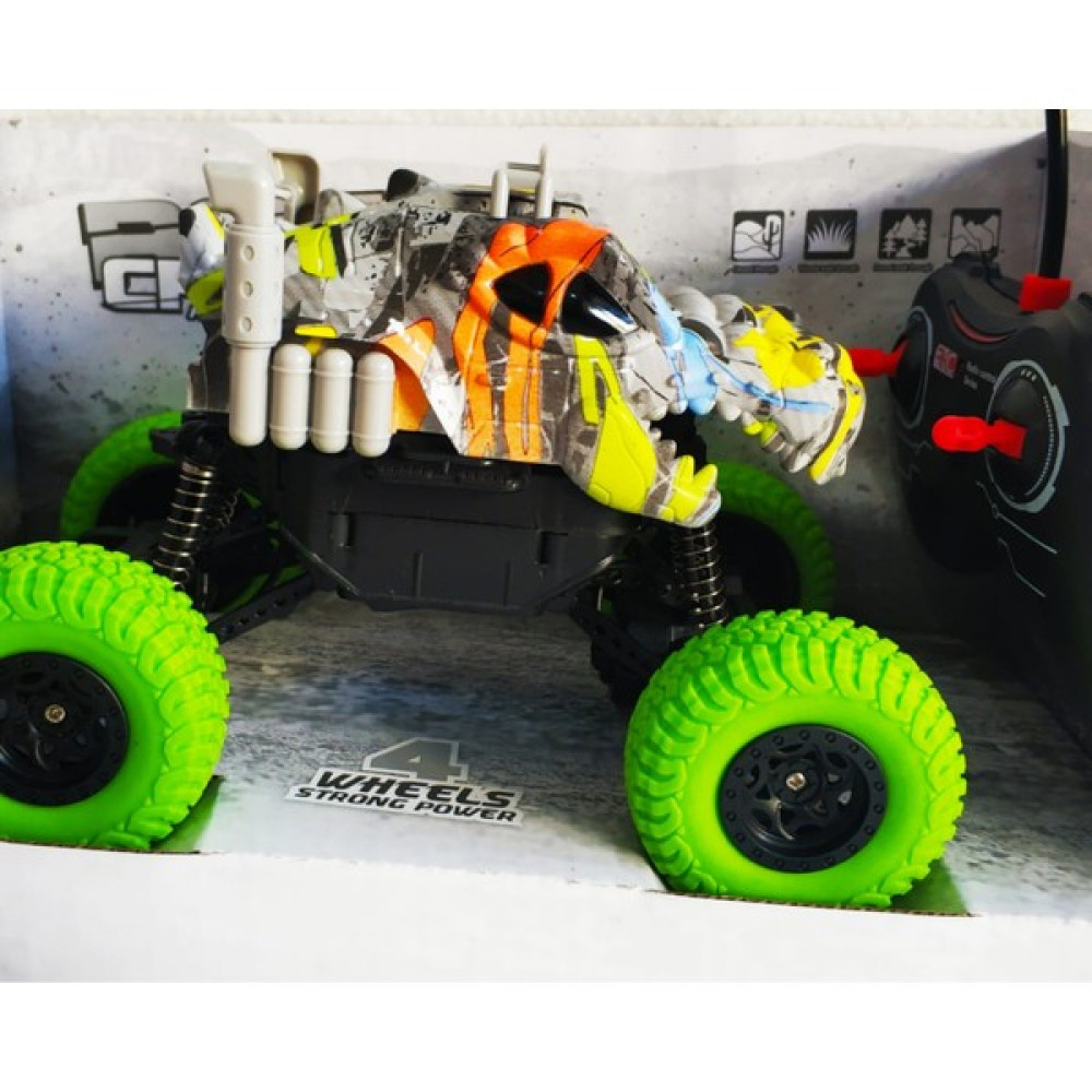Uzaktan Kumandalı Şarjlı Off Road Jeep Dinazor Trex Figürlü Çift Motorlu Hediye Oyuncak - Yeşil Oyuncak Araç Fiyatı