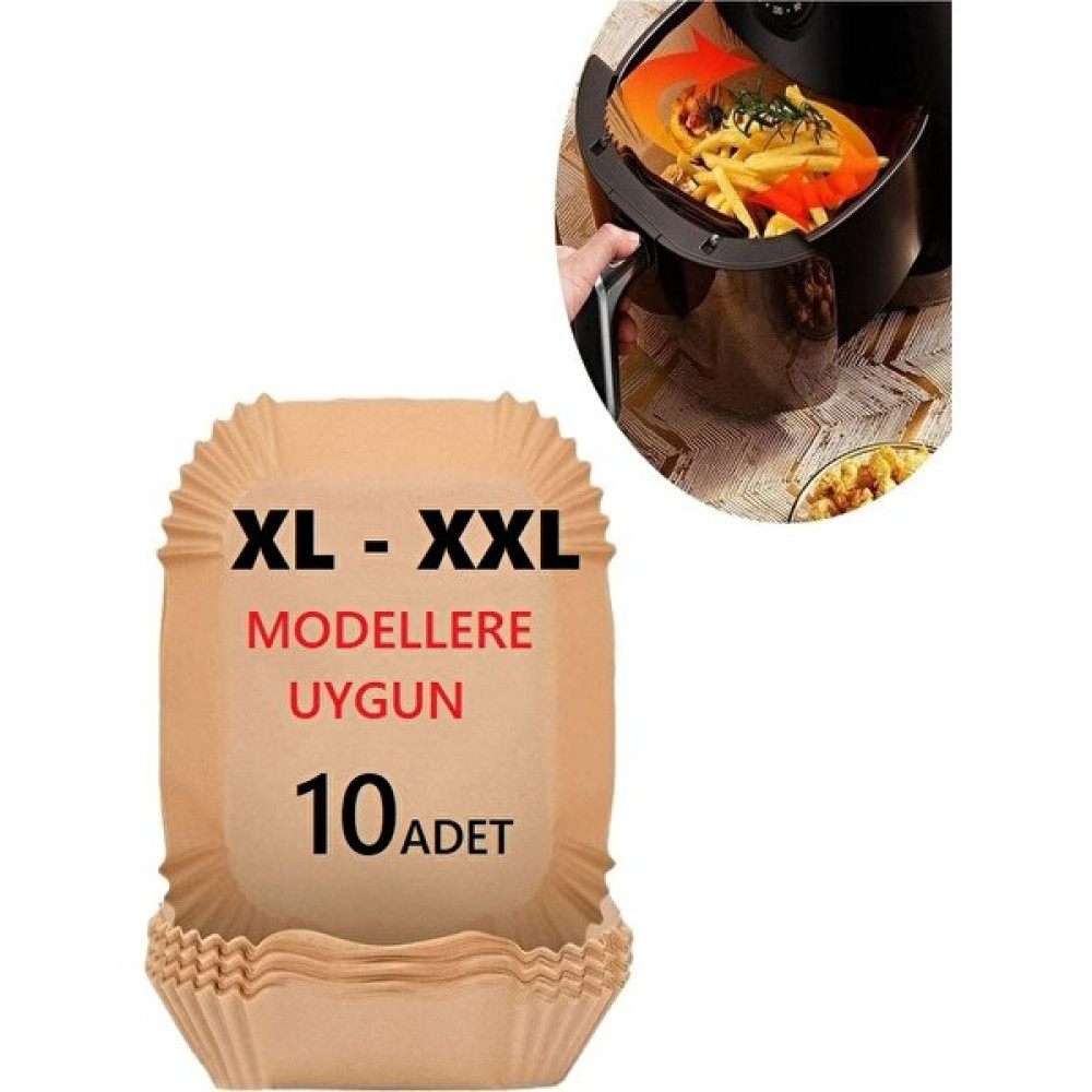 Uzaypix 10 Adet Xl ve Xxl Airfryer Pişirme Kağıdı Tüm Modellere Uygun Air Fryer Pişirme Kağıdı - Açık Kahverengi Pişirme Kağıdı Fiyatı