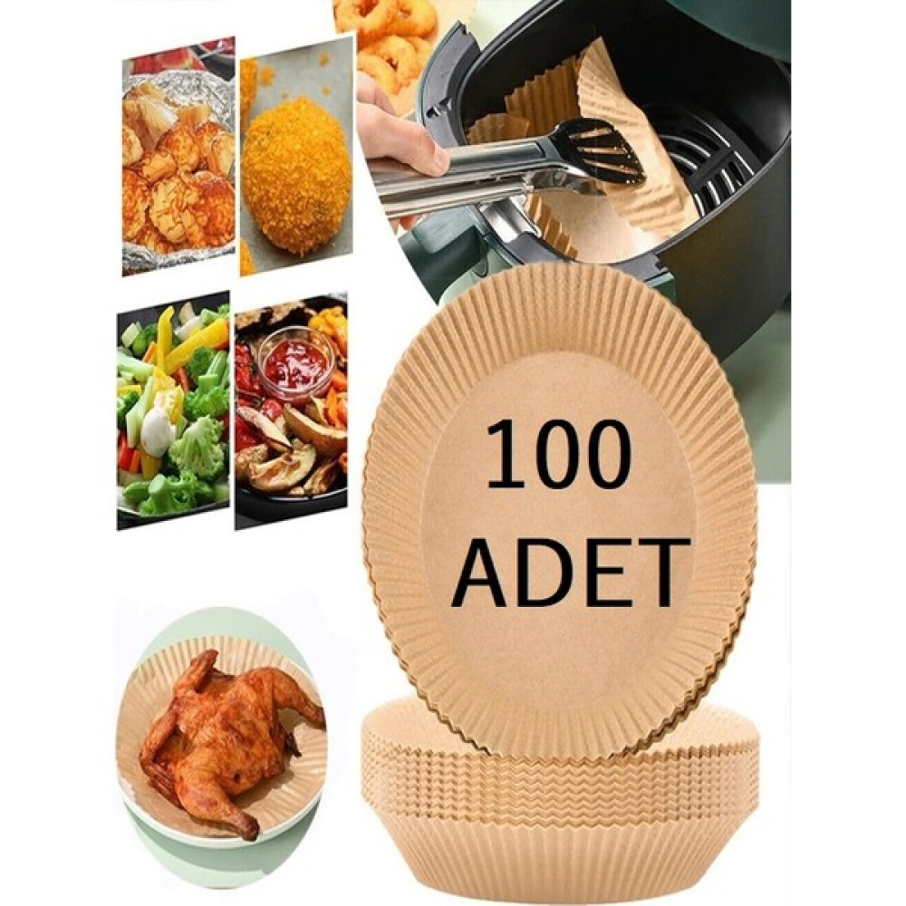 Uzaypix Airfryer Pişirme Kağıdı Hava Fritözü Yağsız Fritöz Pişirme Kağıdı 100LÜ Yağlı Kağıt Air Fryer - Açık Kahverengi Pişirme Kağıdı Fiyatı