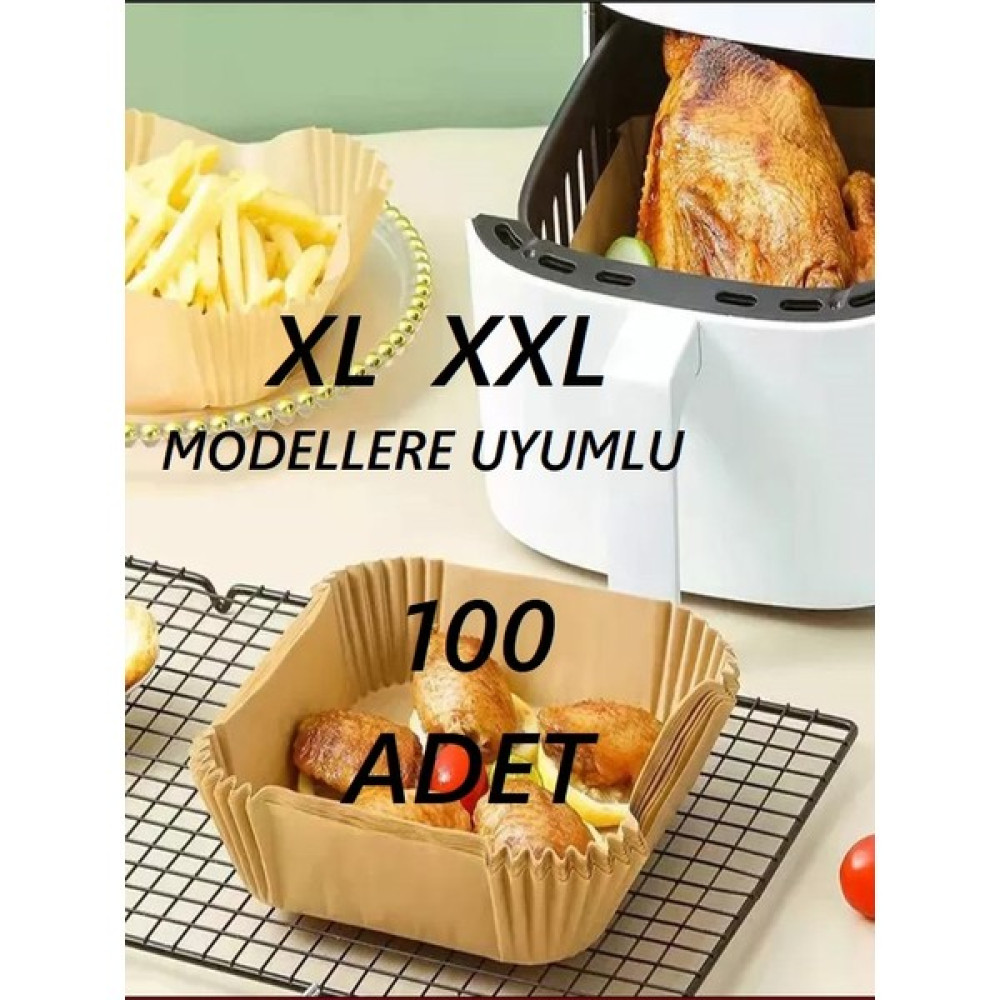 Uzaypix Xl Xxl Airfryer Modellere Uygun Büyük Airfryer 100 Adet Pişirme Kağıdı - Açık Kahverengi Pişirme Kağıdı Fiyatı